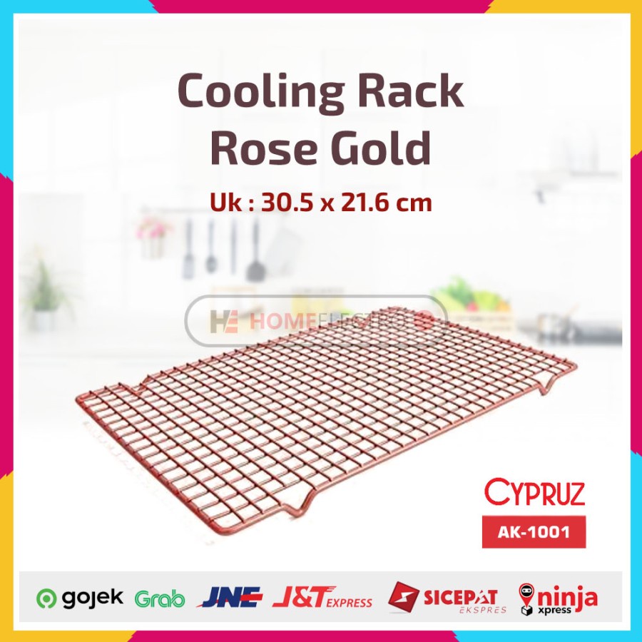 Cypruz AK-1001 Rak Pendingin Cooling Rack Rose Gold 30.5 x 21.6 cm