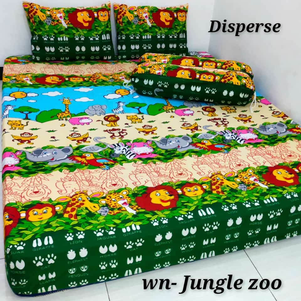 SPREI homemade SET SARBAN SARGUL MOTIF JUNGLE, READY ALL SIZE