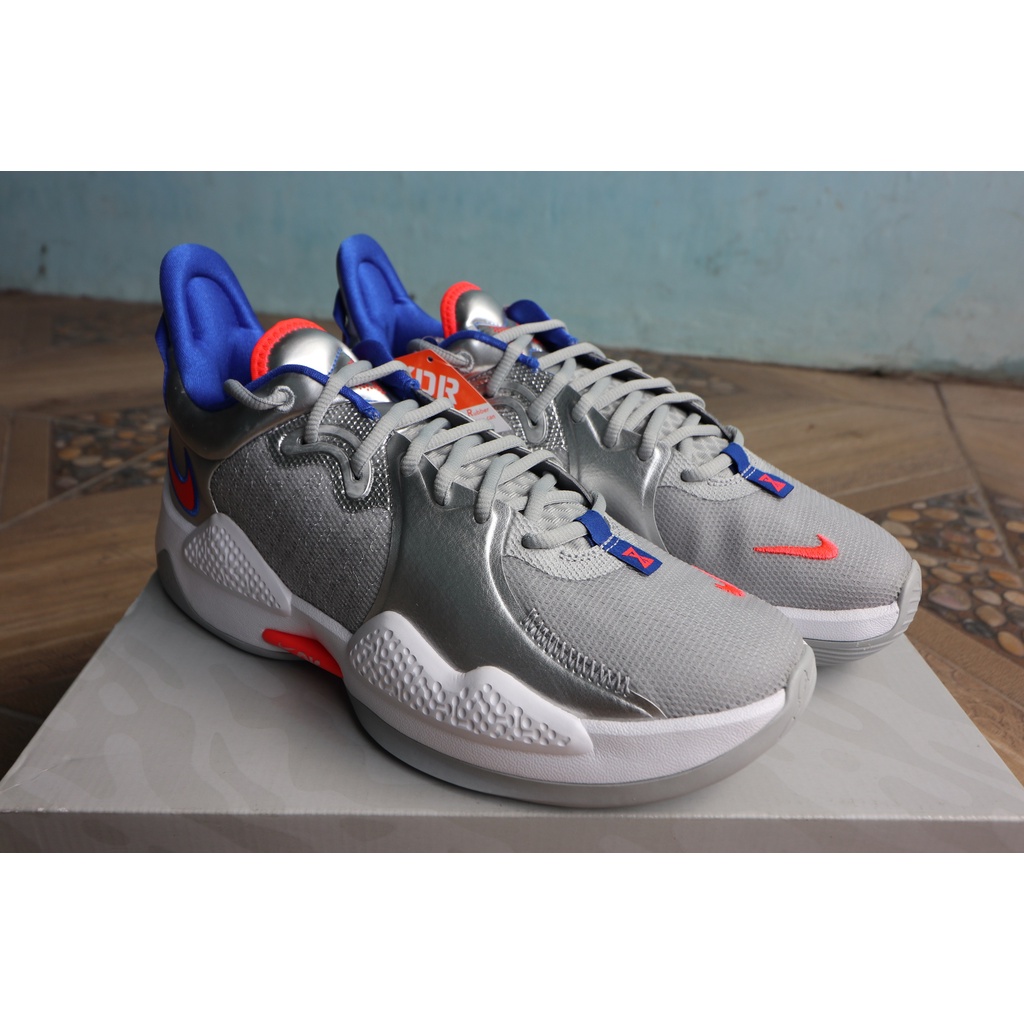 Sepatu Basket Nike PG 5 Metallic Silver BNIB Original 100% Size 42.5