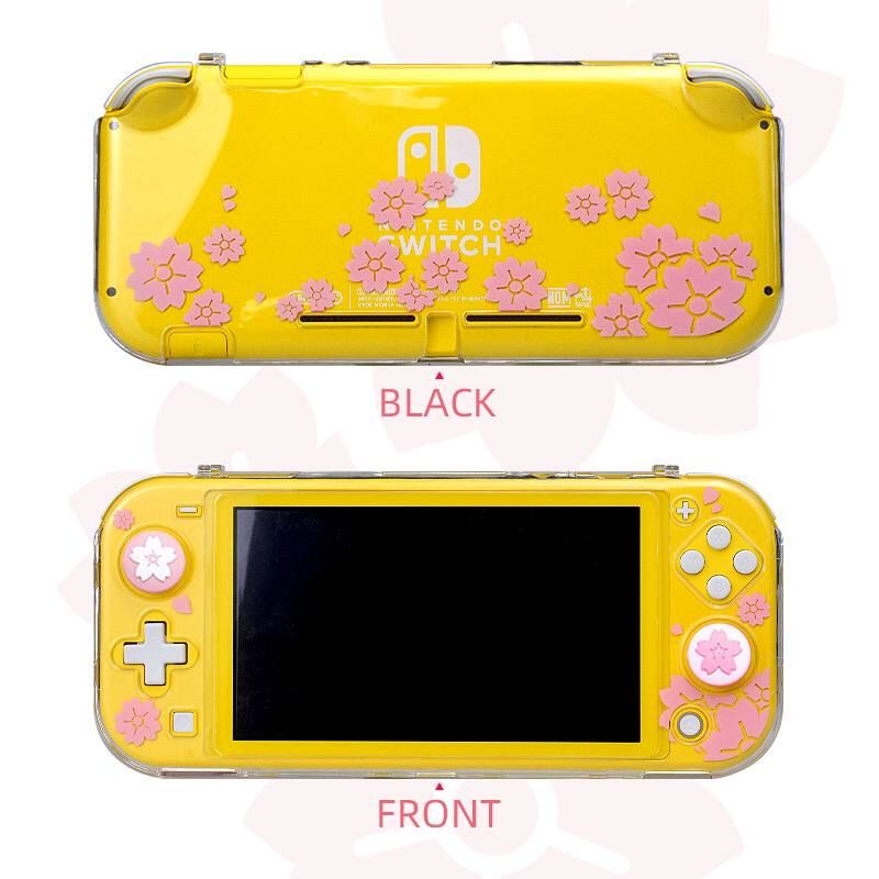 Case Nintendo Switch Lite Casing Floral Sakura Bunga Pink Crystal