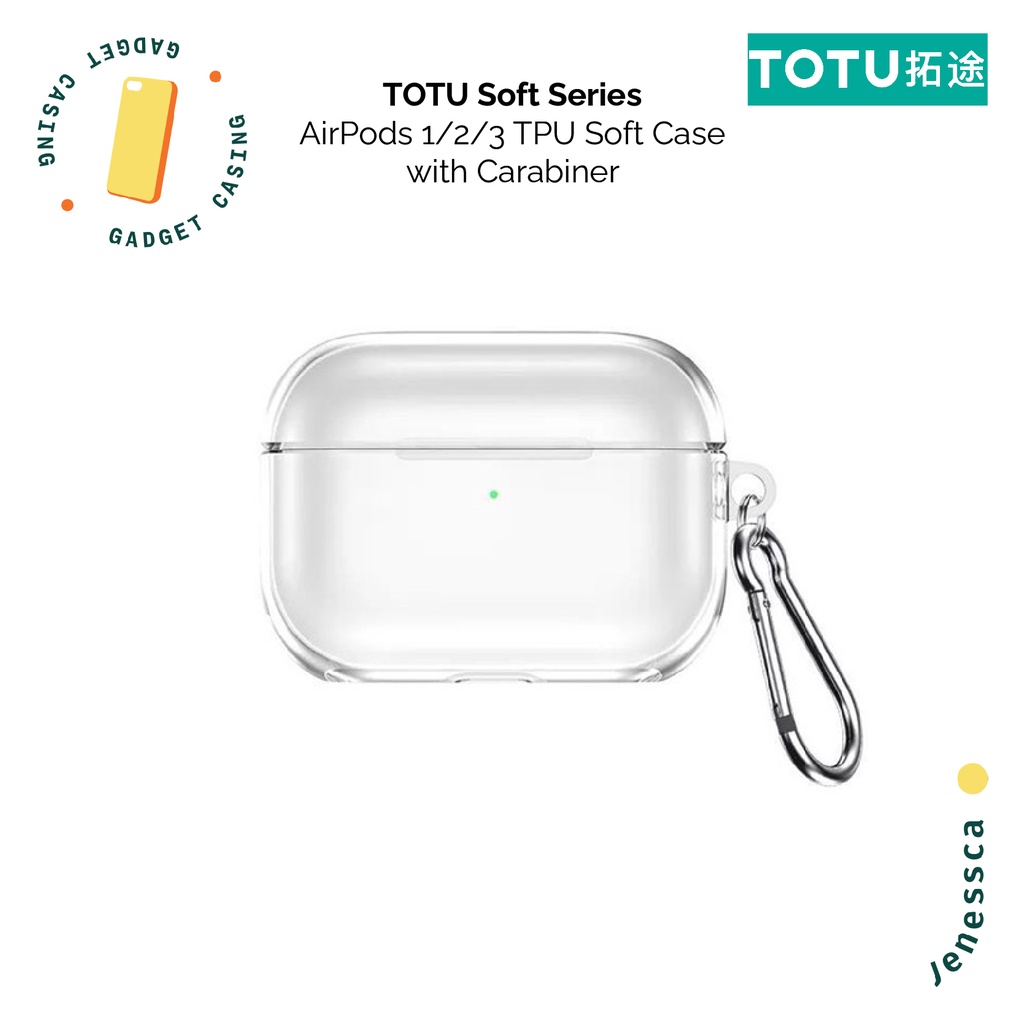 TOTU Casing Airpods 3 Case Protector for Airpods 1/2/3 TWS TPU