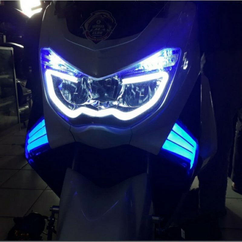 Lampu Alis AES drl LED 30CM Motor/mobil Sepasang Led