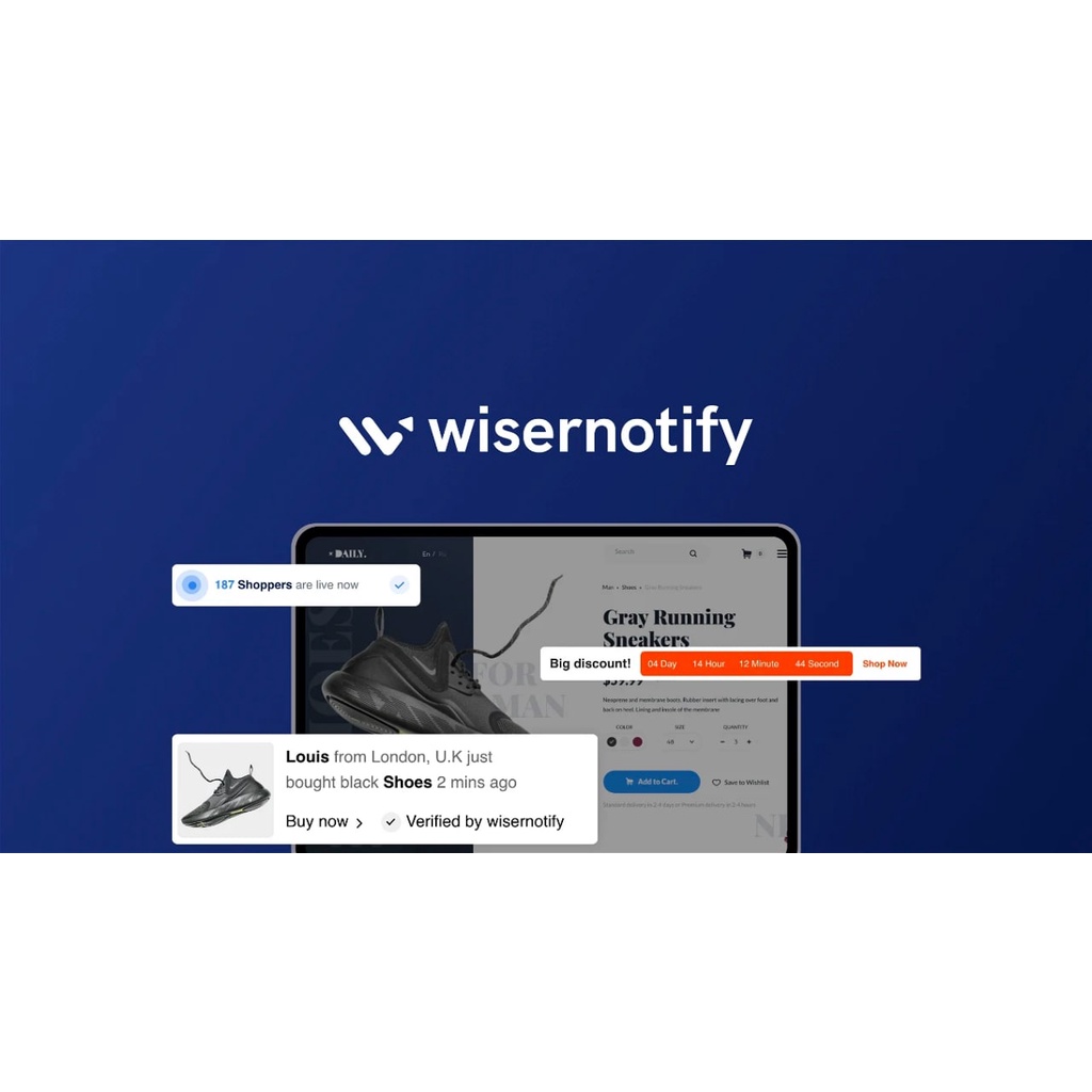 WiserNotify social proof notification & FOMO marketing strategy for your website