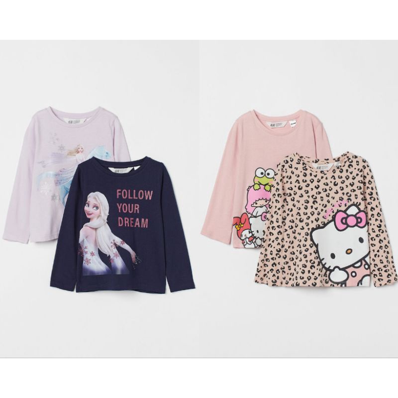 H&M girls long shirt kaos lengan panjang anak perempuan hnm hm sale