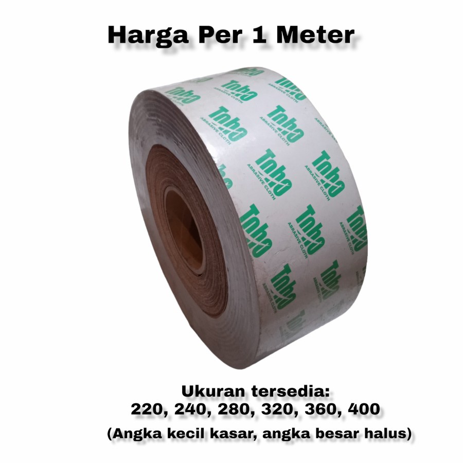 Amplas Roll Toho Premium | Amplas Besi Halus | Amplas Rol Meteran Kasar | Kapten Material