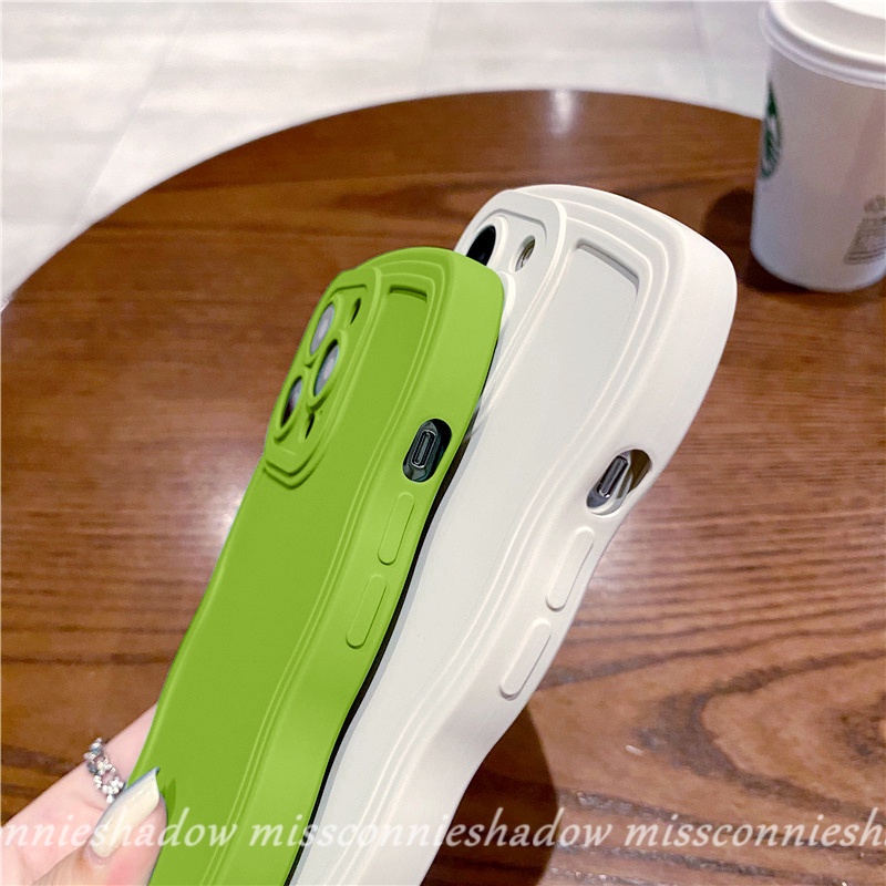 Redmi 9 10 A1 A1+ 9T 9C 9A 10C 10A 9C NFC Mi11T Casing Soft Case Redmi Note 11 9 10 11Pro + 8 10s 11s 9Pro 10Pro Max Plus Simple Solid Candy Color Shockproof Wave Edge Back Cover