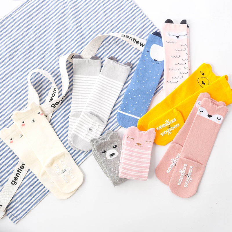 MG 372 Kaos Kaki Panjang Bayi ala Korea / Kaos Kaki Anti Slip Panjang Bayi Murah Produk Import