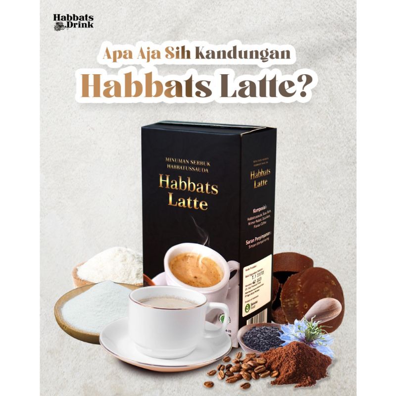 Habbats Latte / Minuman Serbuk Habbatussauda / Kopi + Habbatussauda / Minuman Kopi Sehat By Sanusa F