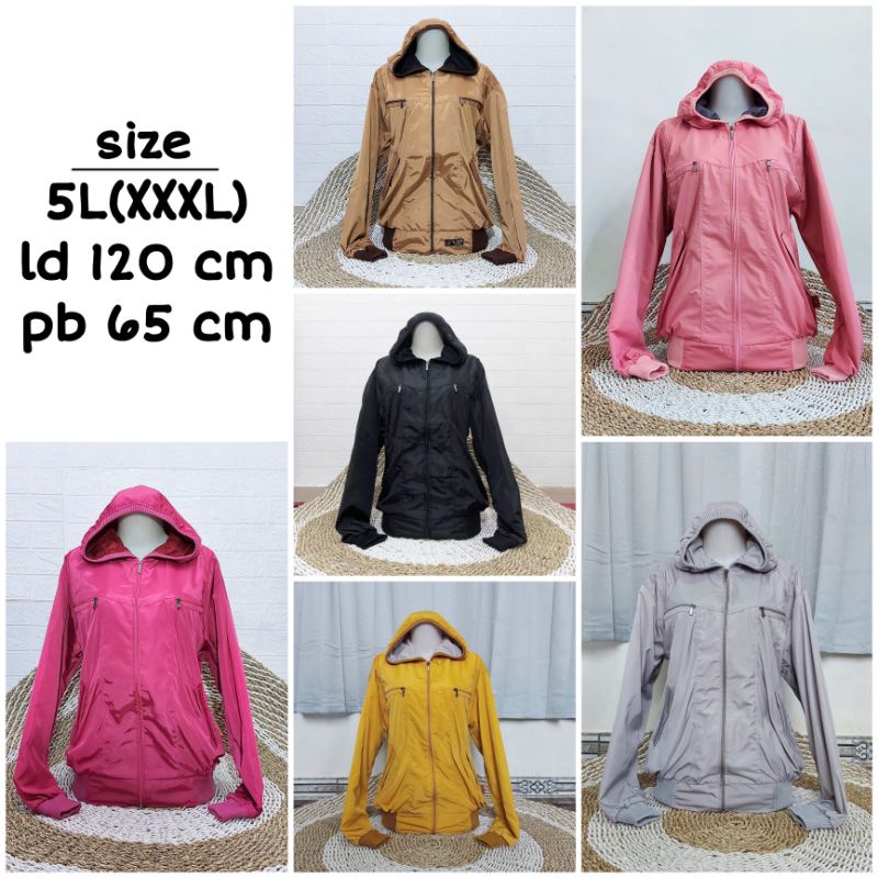 Jaket parasut WATERPROOF JUMBO(5L=XXXL)/ld 120 cm