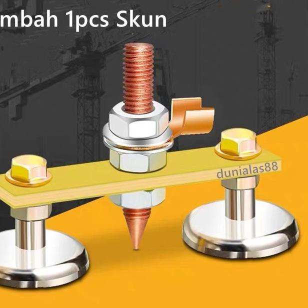 Klem Tang Las Magnet Double utk Kabel Masa Mesin Travo Las Listrik - Tanpa Skun
