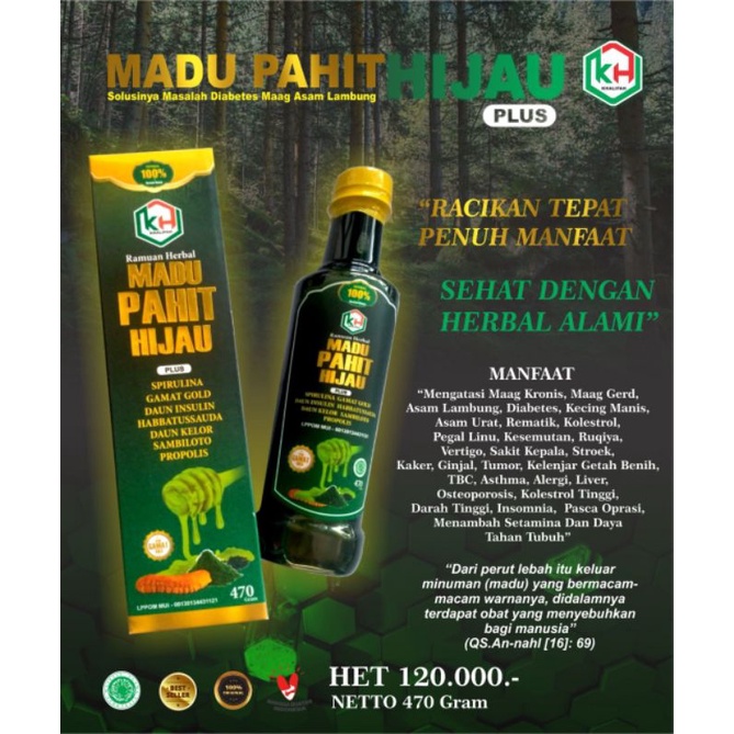 

Madu Pahit Hijau Spirulina Gamat Gold Ruqyah KH ASLI