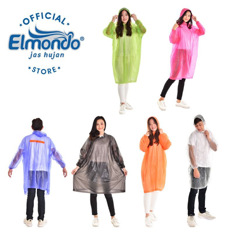 Jas Hujan Poncho Elmondo Ceria 201 - Mantel Hujan Ponco Karet Murah Poncho Karet Lengan Karet Ceria