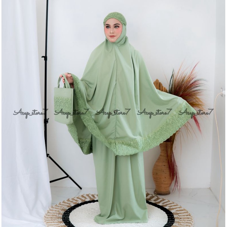 MUKENA DEWASA SITI KHADIJAH JUMBO FREE TAS ORIGINAL BY ACEPSTORE7