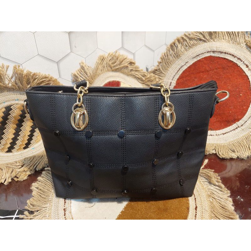 Tas Hitam Wanita/Tas Mewah Hitam/Tas Kantor Wanita/Tas Kekinian/Tas Wanita Preloved/Preloved