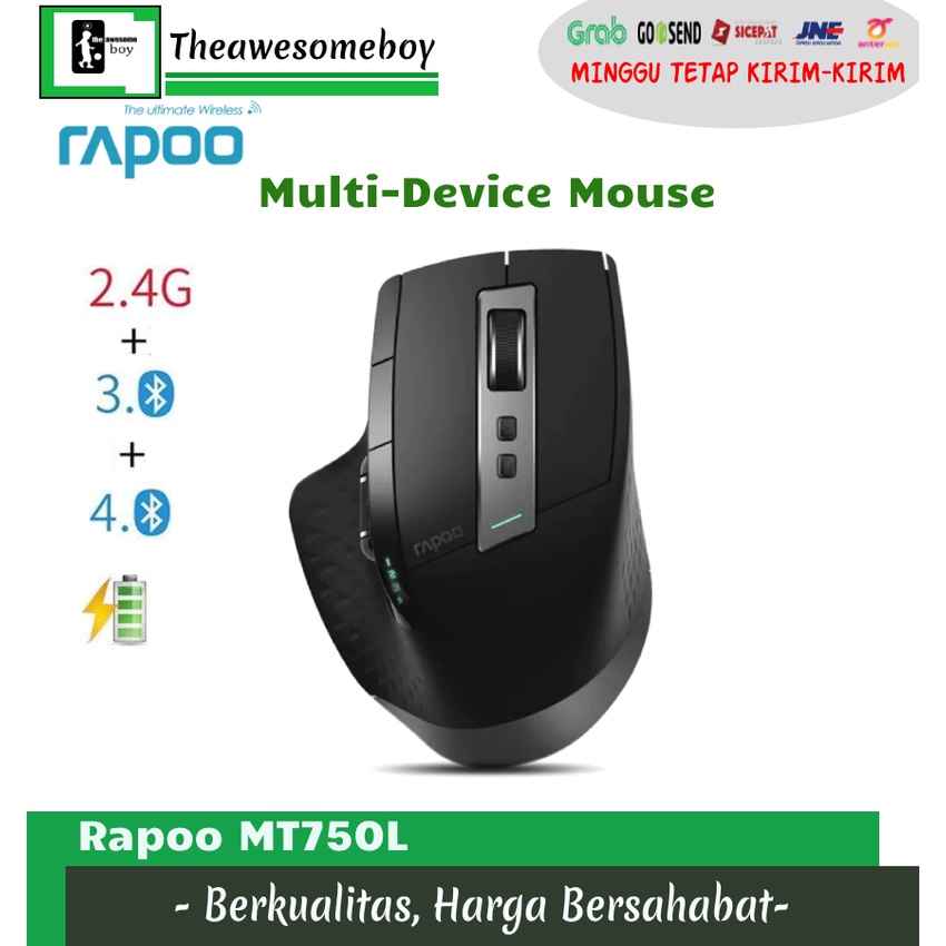 Rapoo MT750L Multi-Device Wireless Bluetooth Mouse 2.4GHz MX Killer
