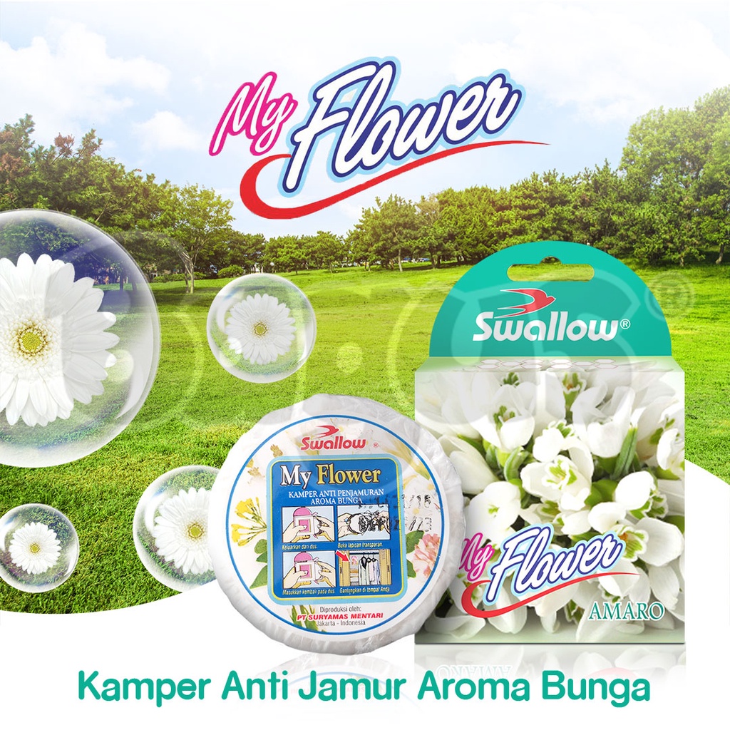 Ktmstore Kamper baju kapur barus pakaian anti jamur Swallow My Flower Amaro