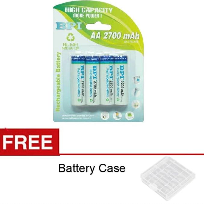 Enelong Battery Aa Rechargeable 2700Mah - Bp 4 - Free Case For Eneloop