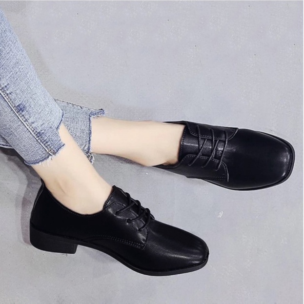 Sepatu Wanita Pantofel Tali Size 36-40 Fantovel Hak 3cm Sepatu Sekolah Perempuan