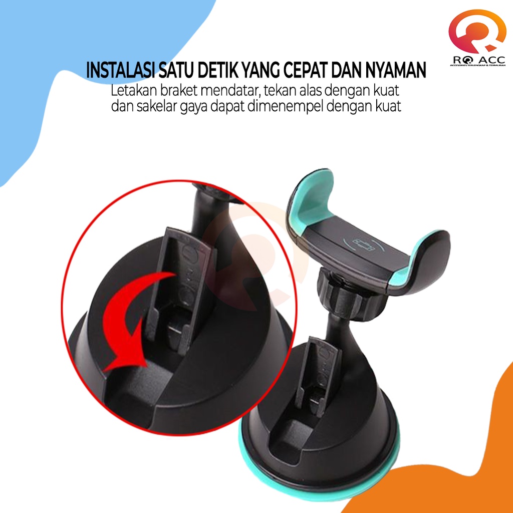 [RO ACC] NVN-CHD04 CAR HOLDER HP PEGANGAN HP DI MOBIL 2IN1 SUCTION AIRVENT