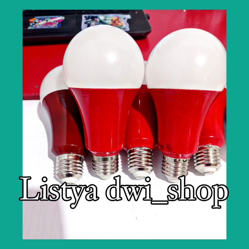 LAMPU LED 15 WATT GARANSI 3 BULAN CASING MERAH