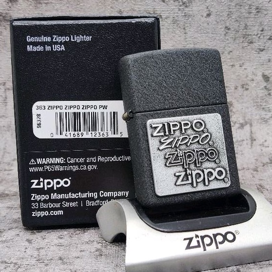 Zippo 363 Emblem Silver Original