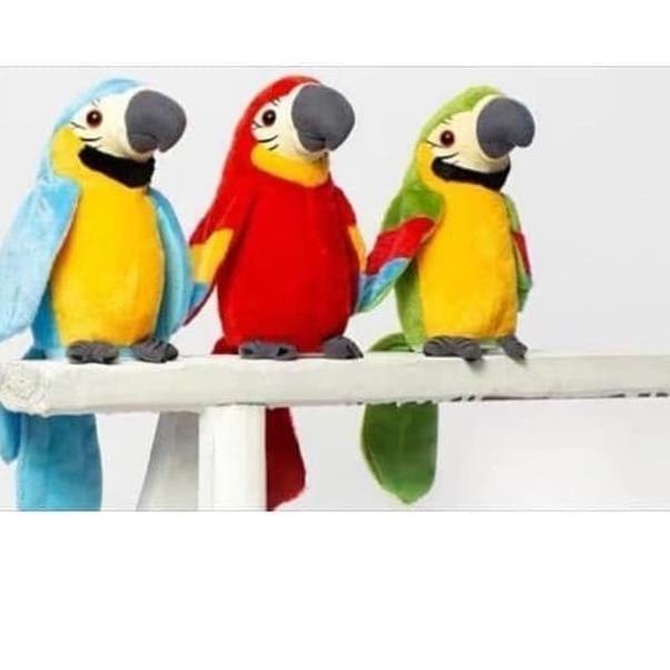 Talking Bird Burung Beo Berbicara Mainan Burung Bisa Bicara - Merah