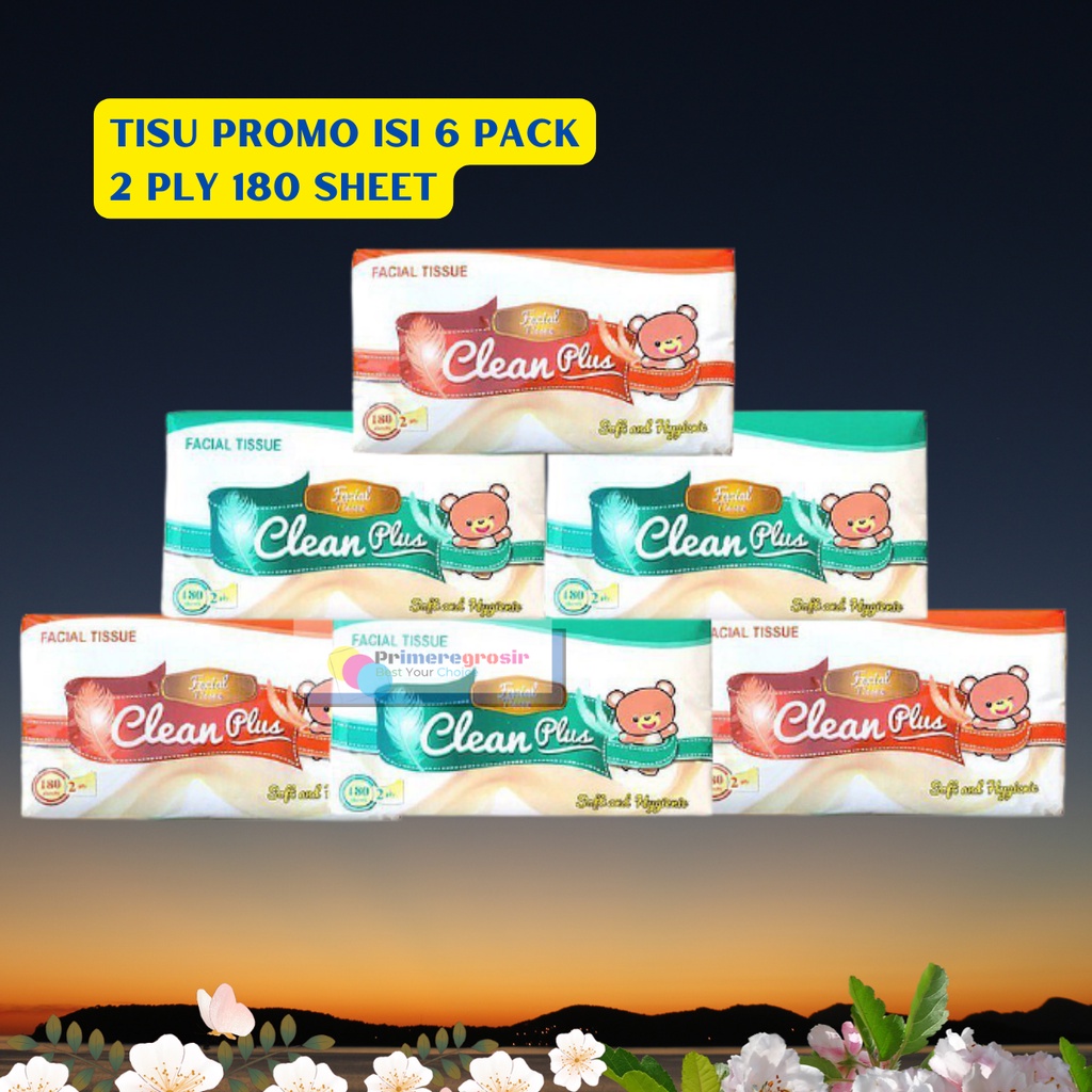 Jual Tisu Wajah Murah 180 Sheet 2Ply Isi 6 Pack | Shopee Indonesia