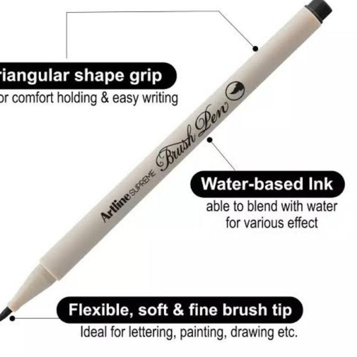 

ㅸ BRUSH PEN ARTLINE SUPREME BRUSH MARKER UJUNG LANCIP spidol untuk Kaligrafi dan Lettering ヲ