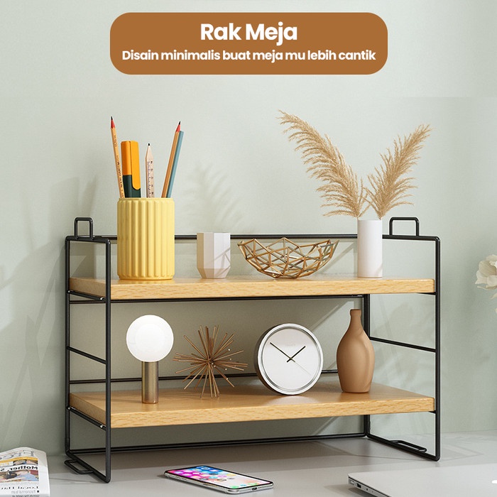Mainland Rak Meja Kerja Minimalis Rak Buku Dekorasi Ruang Kerja Hrb103