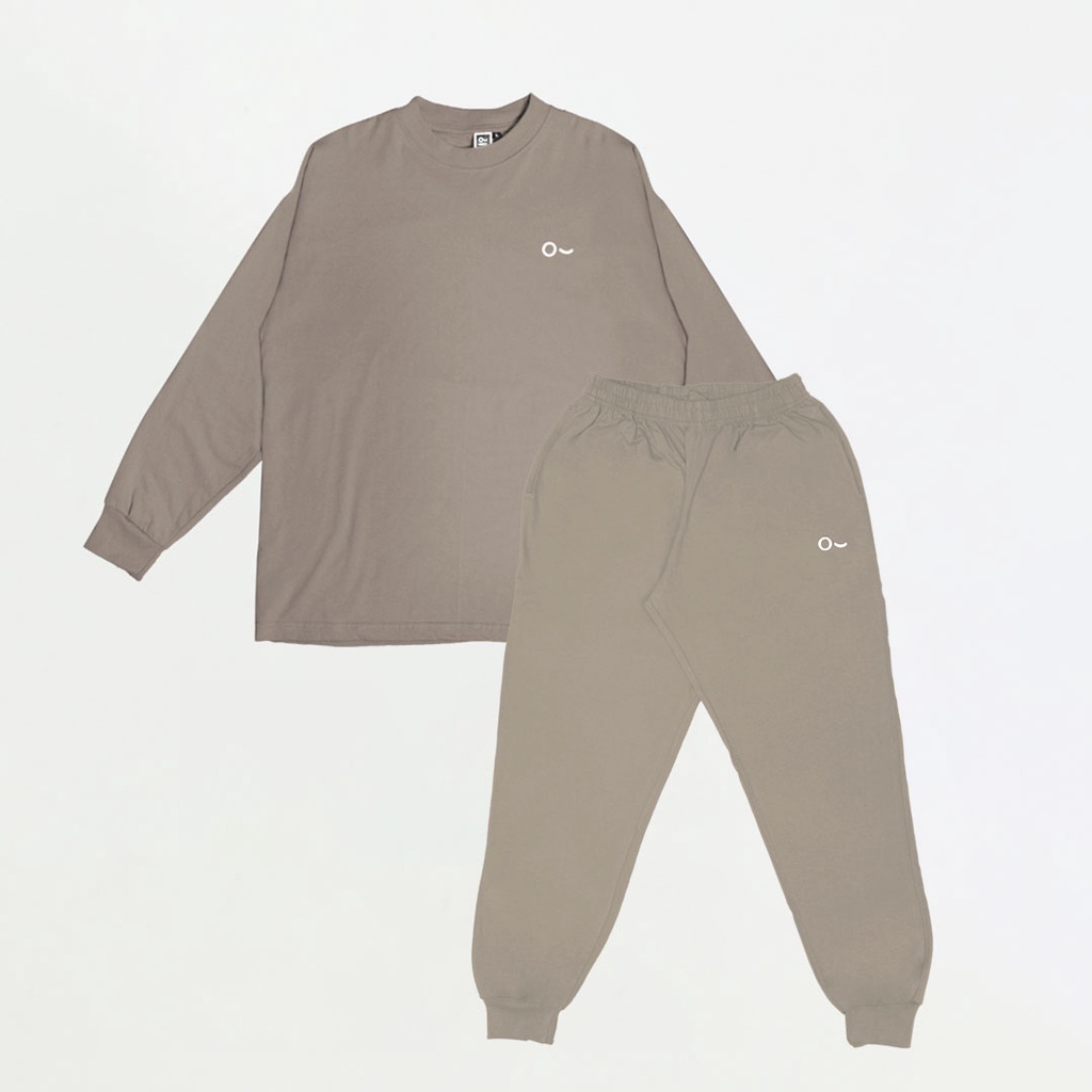 JOHNJILL - Bundling One Set (Long Pants + Kaos Oversize Oversize Long Sleeve)