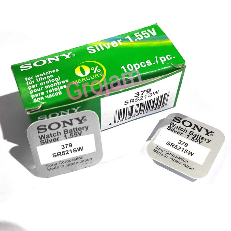 Baterai Sony SR521 SR 521 379 Original