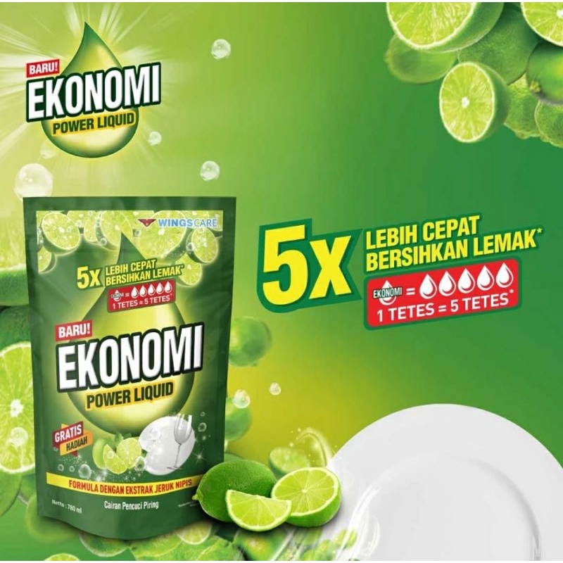 EKONOMI PENCUCI PIRING LIQUID JERUK NIPIS 650 ML