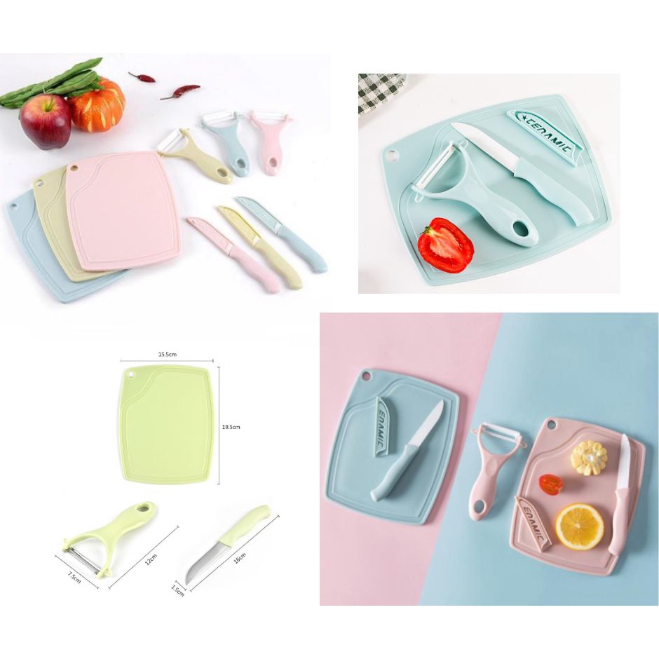 Talenan Lipat Multifungsi Dengan Baskom dan Alat Pengiris Pengupas Pisau Buah 3in1 Talenan Lipat Bas