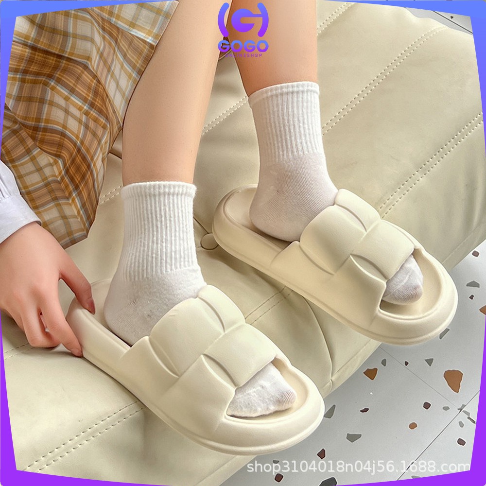 GOGO-S51 Sandal Jelly Wanita Korean Style Import Bahan EVA Anti Slip Sandal Rumah / Sendal Kamar Mandi Cewek Elastis Empuk Soft Slipper Elastic