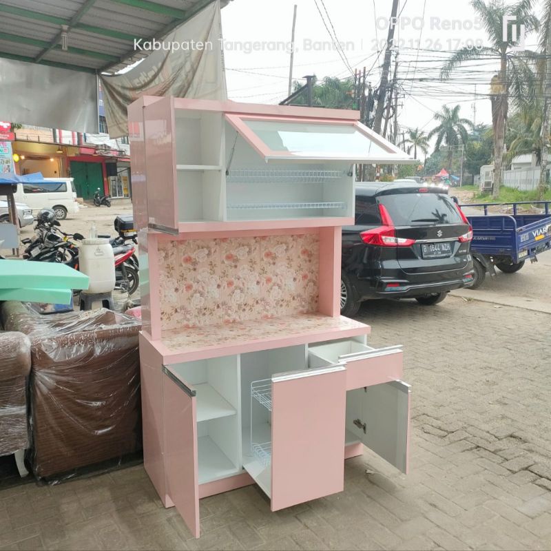 Kitchen Set Dapur Minimalis 3 Pintu / Rak Sayur 3 Pintu Finishing HPL