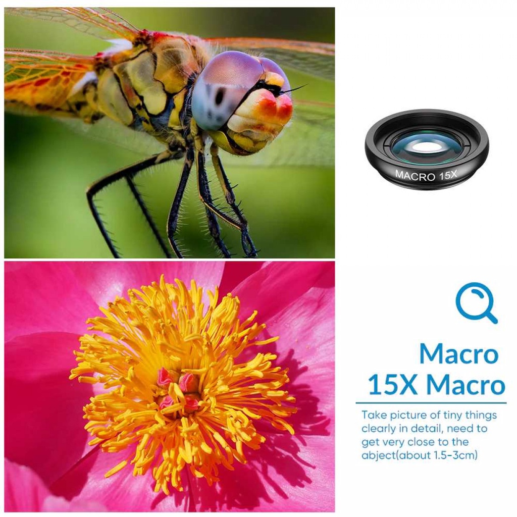 Lensa Kamera Handphone 10PCS Smartphone Eksternal Lens Telephoto Macro
