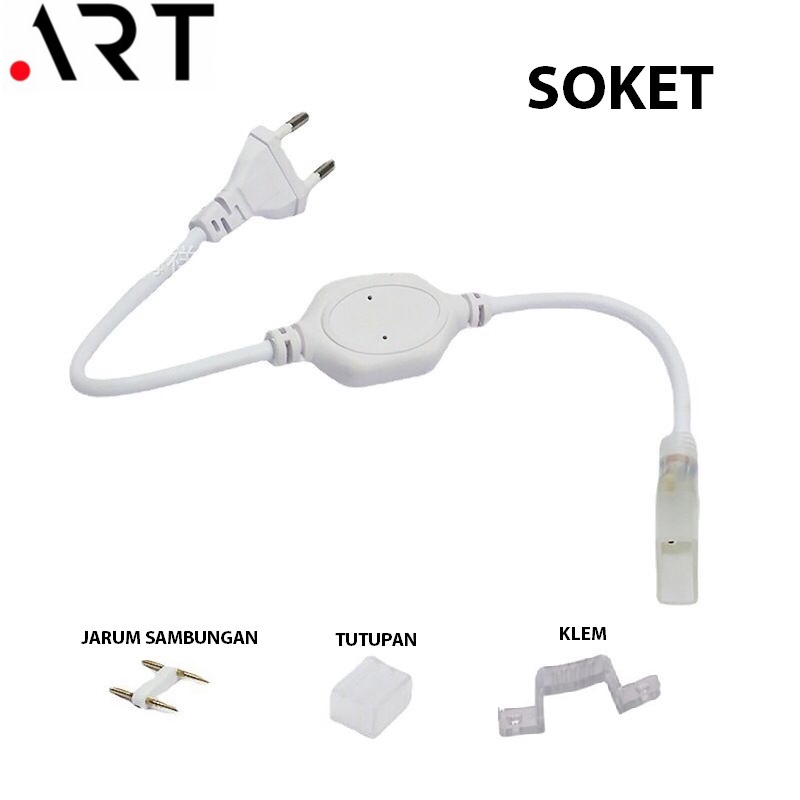SOKET LAMPU SELANG / JARUM LAMPU / KLEM / TUTUPAN LAMPU SELANG LED