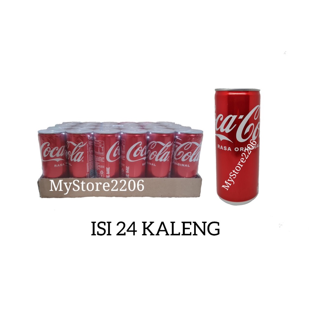 

Minuman Kaleng Soda / Soft Drink Coca Cola / Coca-Cola / CocaCola 24x250ml (1 dus)