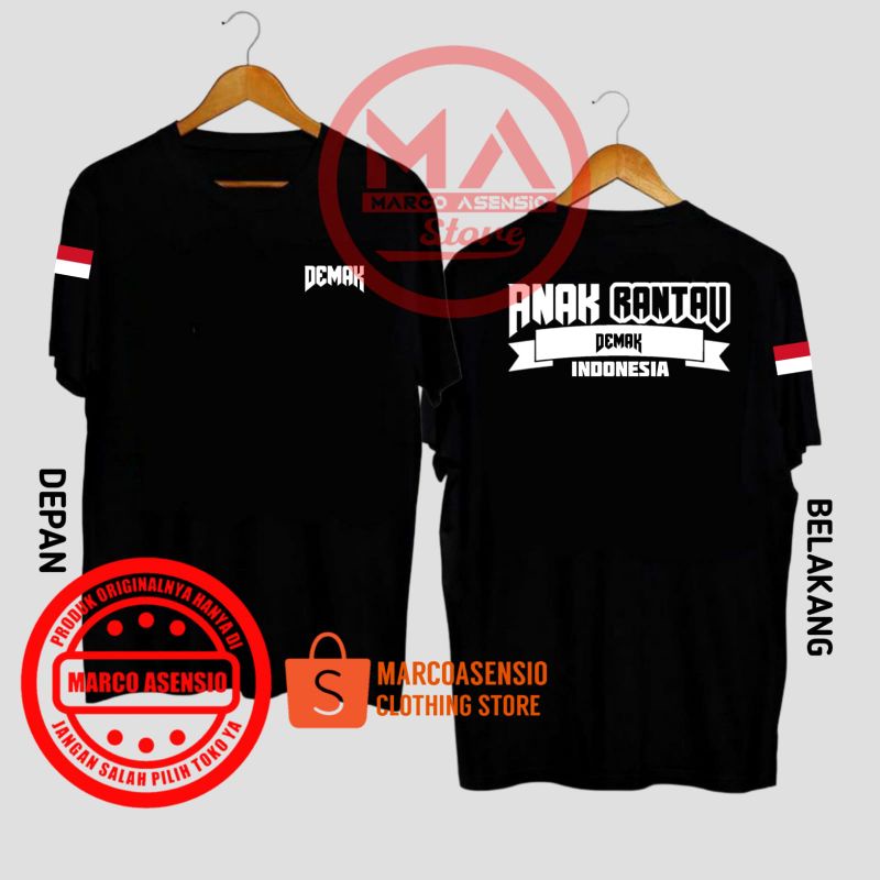 KAOS PREMIUM DESAIN KEREN MODIS TULISAN ANAK RANTAU DEMAK INDONESIA | RMS1 JTG