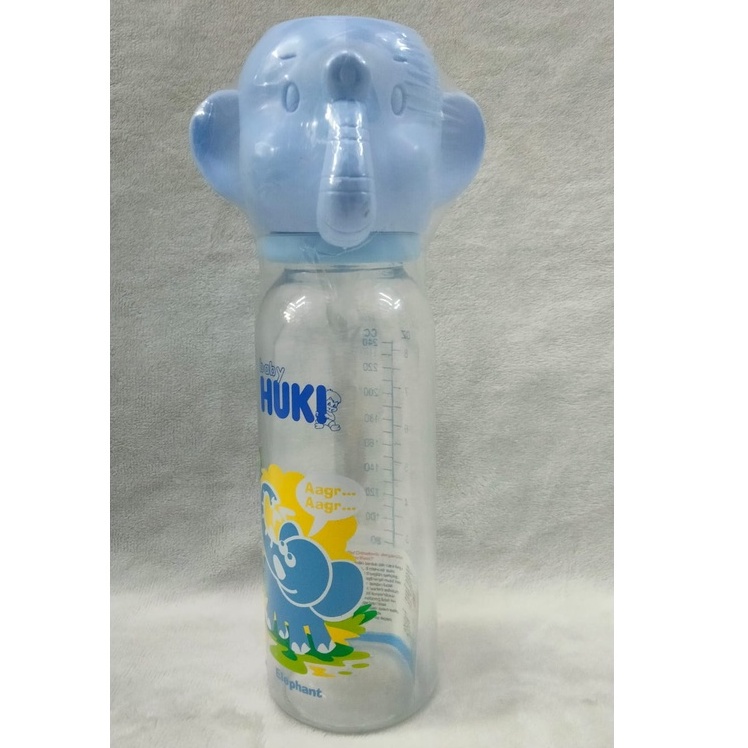 Baby Huki Bottle 240ml Elephant Cap With Orthodontic Silicone Nipple