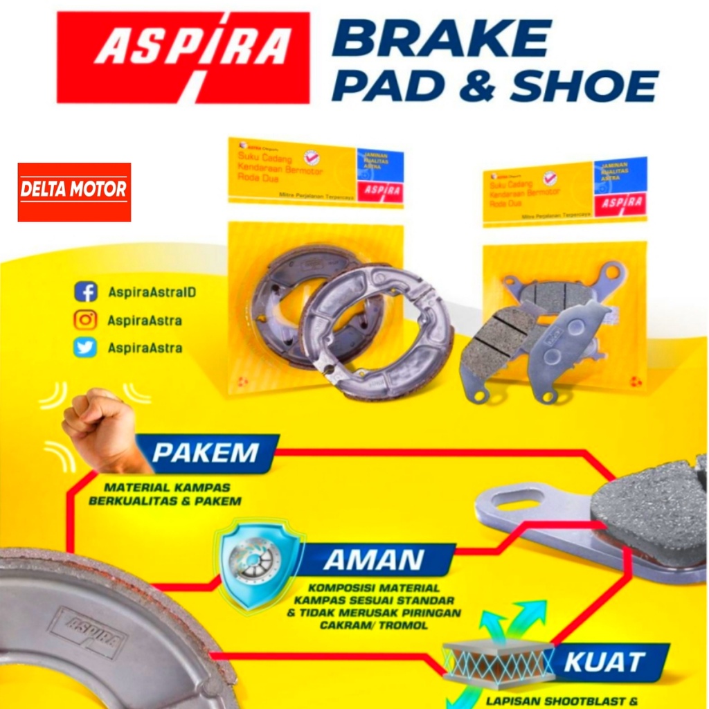Kampas Rem Depan Belakang Diskpad Dispad Honda Vario Beat Karbu Vario Techno Beat Fi Scoopy Fi Vario 125 Spacy Fi Vario Cbs Aspira Astraotopart
