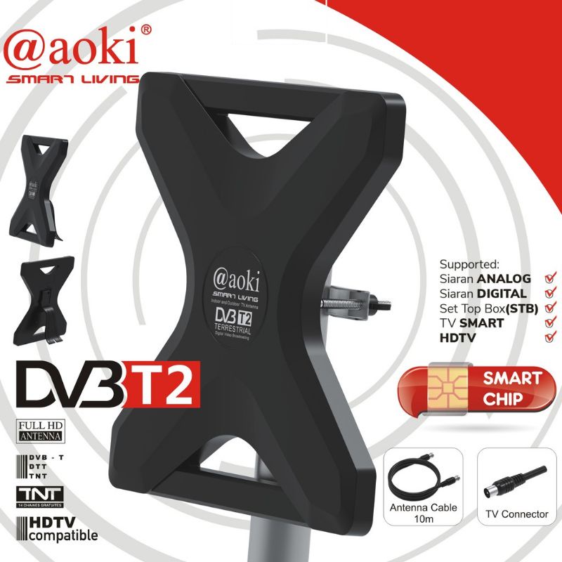 Antena Dalam / Luar Digital & Analog Aoki AT-5000 Smart Chip