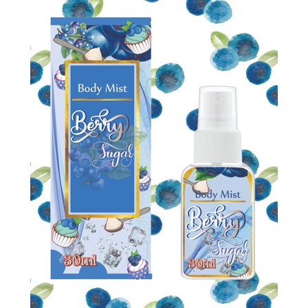 Kanzo - Parfum Body Mist Berry Sugar 30ml Premium / Body Mist Berry Sugar 30ml / Parfum Wanita Wangi Tahan Lama