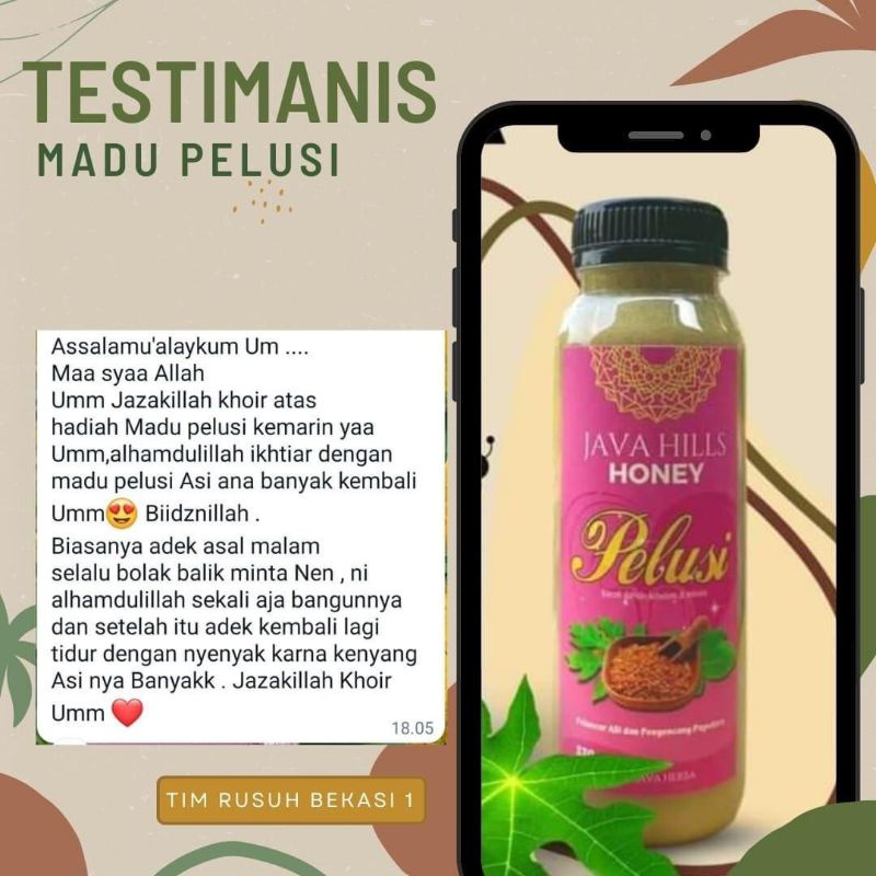 

Madu PELUSI booster ASI javahills honey pengencang PD