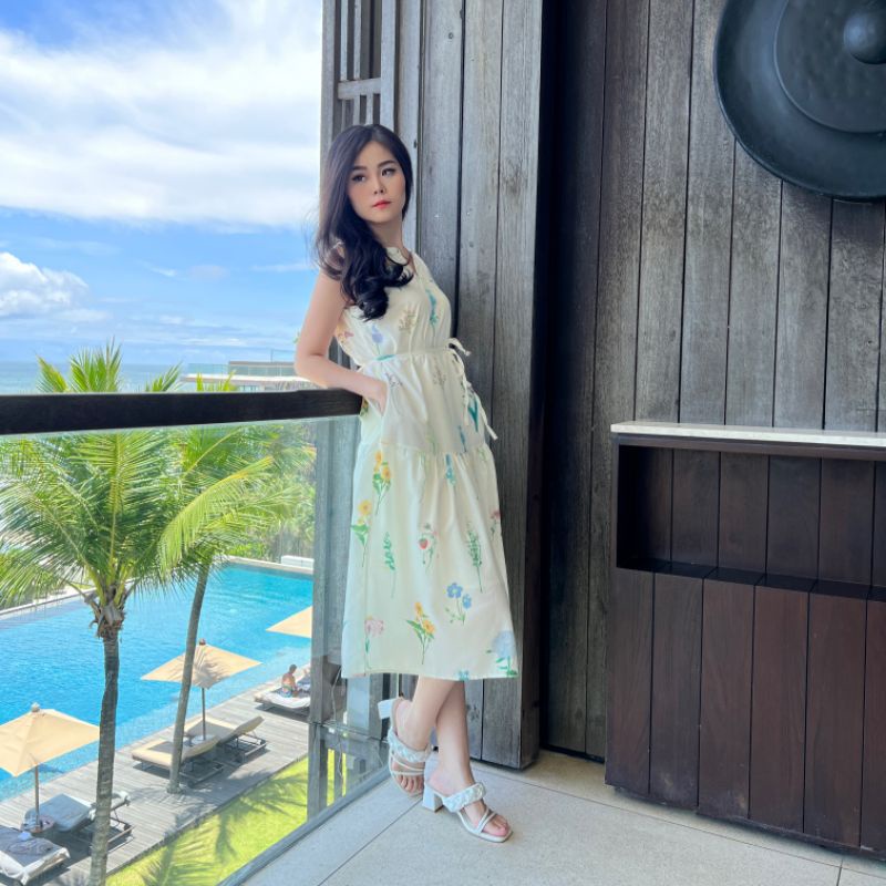 JIHYUN DRESS | Korean Dress | Korean Look | Korean Clothing | Korean Style | Floral Dress | White Dr