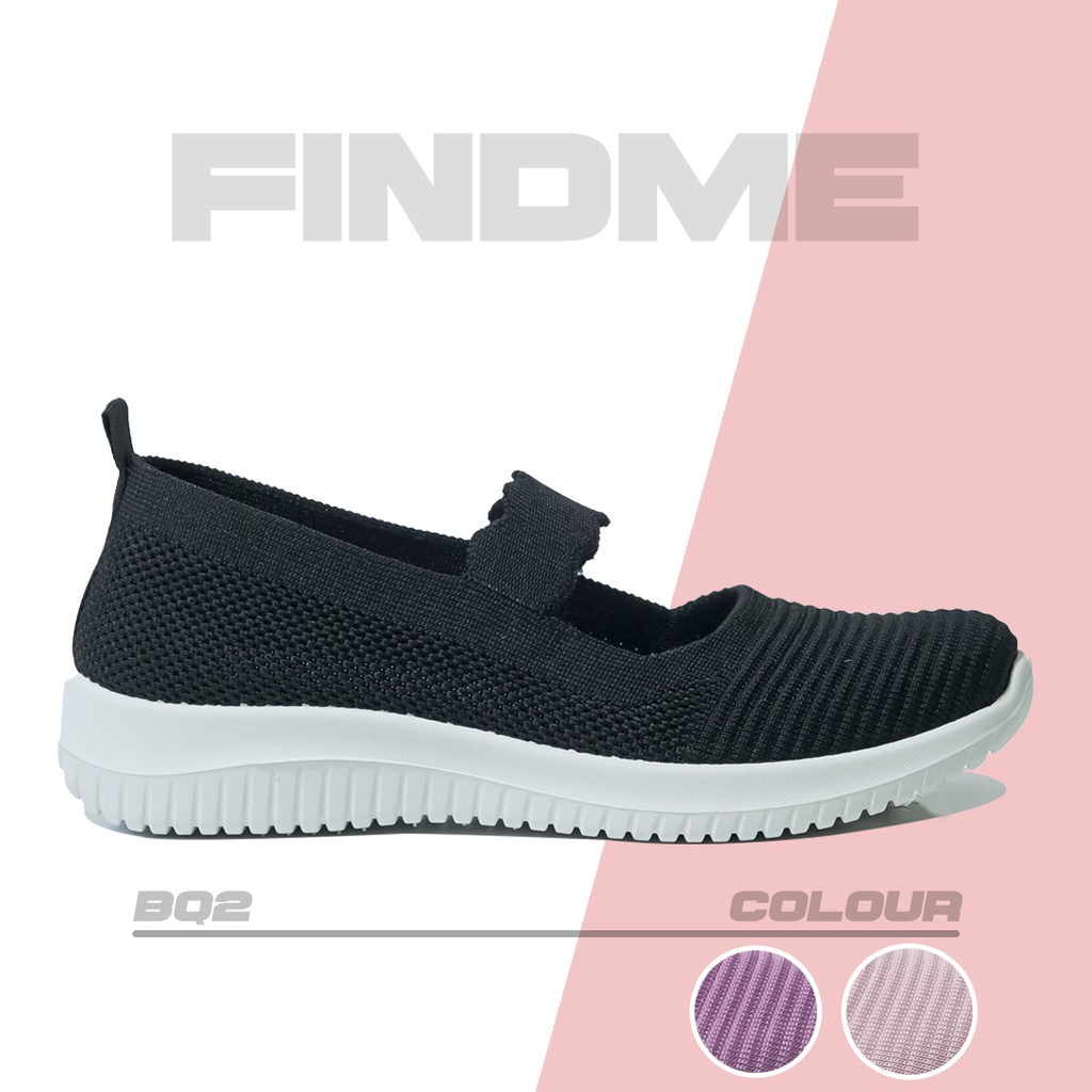 FINDME Sepatu Wedges Wanita Import Nyaman Kanvas Breathable Cantik Lari Santai Bq2