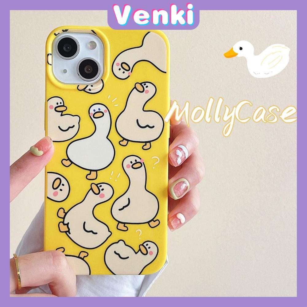 Case iPhone 14 Pro Max TPU Soft Case Cartoon Cute Duck Glossy Yellow Candy Case Camera Protection Shockproof For iPhone 14 13 12 11 Plus Pro Max 7 Plus X XR