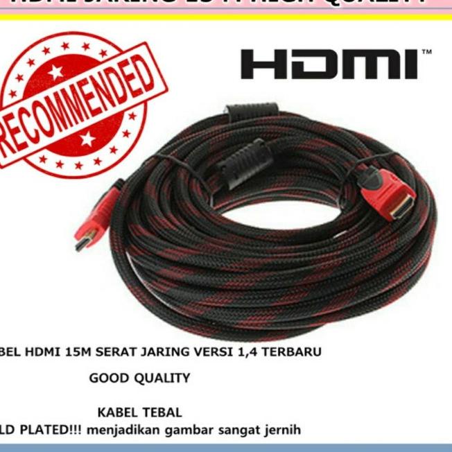 kabel hdmi 15 meter 15m 15 m laptop ke tv led (hdmi to hdmi)