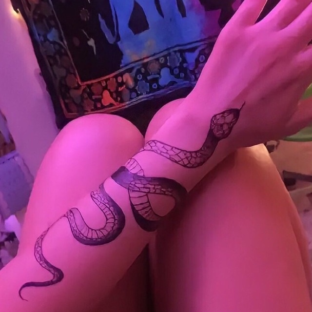 Temporary tattoo aesthetic Snake Black ink waterproof tato temporer ggiigs