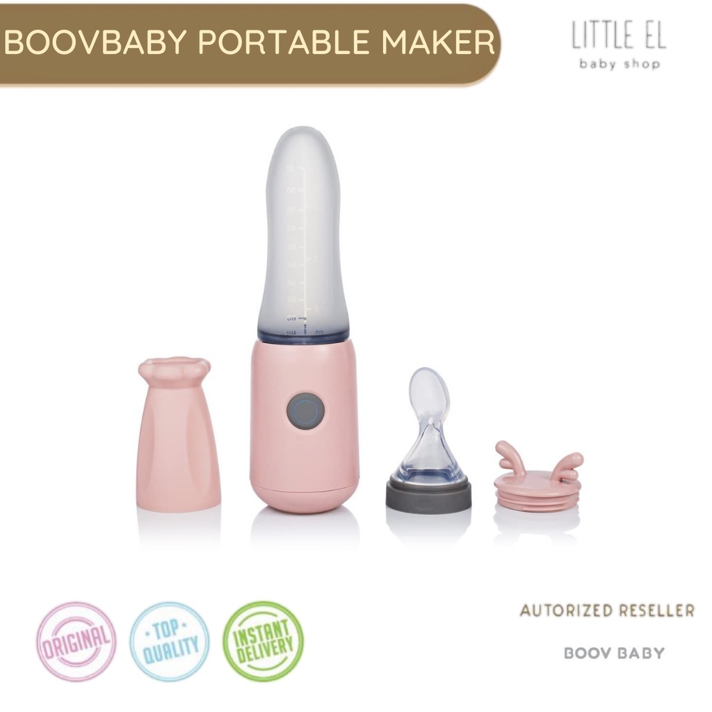 Boov Baby Wireless Food Maker - Boovbaby Mini Portable Blender with Silicone Food Feeder MPASI Bayi 